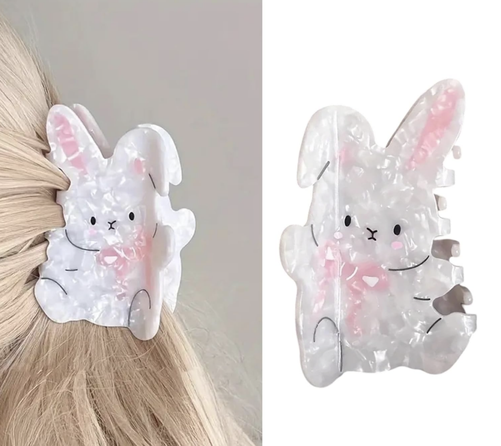 bunny-shaped hair claw clip!